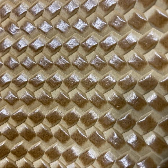 Dooney & Bourke textured tan and brown leather satchel. - Picture 2 of 11